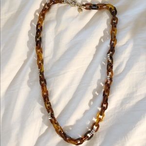 J crew long tortoise necklace